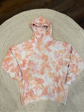aerie Peach Cream Tie-Dye Pullover Hoodie